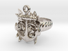 Anchor & Roses Tattoo style ring 3d printed 