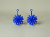 Earrings with one large flower of the Chicory 3d printed 