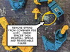TF CW POTP Combiner Spring Tightening Spacers 3d printed Remove spring from Combiner Peg.  Insert spacer then reinstall spring and reassemble figure