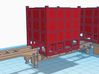 1/64th SandBox Hydraulic Fracturing Sand Box 3d printed As seen on delivery chassis trailer