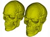 1/9 scale human skull miniatures x 2 3d printed 