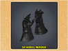 1:6 Scale Zorro Gloves 3d printed 3D Model Render