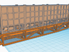 1/50th Hydraulic Fracturing Sand cradle trailer 3d printed shown with SandBox containers
