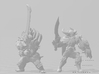 Half Orc Samurai miniature model fantasy games dnd 3d printed 