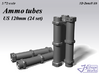 1/72 Ammo tube 120mm US (24 set) 3d printed 