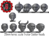 28mm heroic Scale Traitor Guard heads 3d printed 