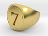 Classic Signet Ring - Number 7 (ALL SIZES) 3d printed 