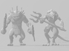 Axolotl Warrior miniature model fantasy games dnd 3d printed 