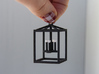 Hanging Lantern (4 candles) 3d printed Shown in black natural versatile plastic with little clear beads glued on