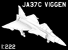 1:222 Scale JA 37C Viggen (Clean, Deployed) 3d printed 