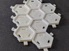 6pk HexLock hex tile carrier bases 3d printed Painted Makerbot print of hexlock carriers put together to build a board base