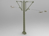 Catenary mast - Gauge 1 (1:32) 3d printed Exploded digital preview shows a combination of parts i