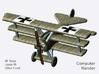 Werner Voss Fokker Dr.I (full color, olive) 3d printed 