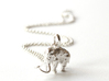 Woolly Mammoth Pendant - Science Jewelry 3d printed Woolly Mammoth pendant in natural sterling silver
