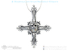 Human Skull Jewelry Pendant Necklace, Cross Bone 3d printed 