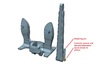 1/48 Anchor, 9000 lb. US Navy, in brass or bronze 3d printed Assembly instructions.