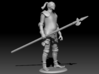 Knight in Full Plate Armour Miniature 3d printed Model Detail Render