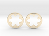 Koch Snowflake Earrings 3d printed 