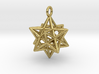 stellated dodecahedron earring, loop  3d printed 