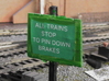 Pin Down Brake sign 3d printed 