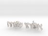Hebrew Name Cufflinks - "Eliyahu Simcha" 3d printed 