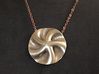 Sand Dollar Arch 3d printed Polished Bronzed-Silver Steel Necklace