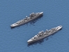 USN Mahan class DDs (2 ships) 3d printed F: DD364 Mahan '42; B: DD378 Smith '42