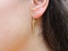 Pipette Earrings - Science Jewelry 3d printed Pipette earrings in 14K gold plated brass