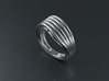 Lines in motion Ring 3d printed 