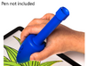 Smooth Conical Pen Grip - small with buttons 3d printed 