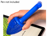Textured Conical Pen Grip - small with buttons 3d printed 