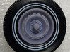 Chrysler 15" Road Wheel 1970 and up, 1:25 3d printed Installed in AMT Parts Pack Tire