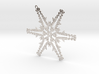 Julianne metal snowflake ornament 3d printed 