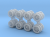 4 sets of 9mm Beadlock Wheels 3d printed 