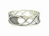 Double Infinity Ring 3d printed Double Infinity Ring - Blackened Silver/Silver  Antique