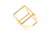 Cube Pendant 3d printed Cube Pendant - Gold Plated Brass