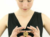 Divine Love Star - Meditation Tool 3d printed Divine Love Star - Gold Plated Brass