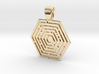 Hexa maze [pendant] 3d printed 