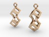 Linked cubes [earrings] 3d printed 