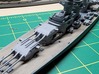 1:700 Triple 406mm Turret for H39 or H40 3d printed Home test print in gray resin and primed, not Shapeways print