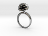 Ring with one small flower of the Dhalia 3d printed 