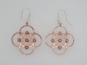 Seed of Life squared  Earrings 3d printed *Copper (unavailable for sale)
