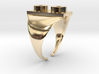 Two Stud Ring / Anillo Placa 2 3d printed 