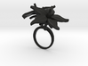 Ring with two large flowers of the Tomato R 3d printed 