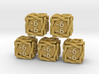 5 × Twined D6 -1/-1 counters (14 mm) Hollow 3d printed 
