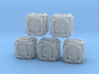 5 × Twined D6 -1/-1 counters (14 mm) Hollow 3d printed 