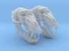 Baboon skull with open jaw - Earring Pair (2) 3d printed 