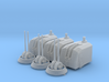 1/96 French Navy 100mm/45 (3.9") CAD Mle 1937 x3 3d printed 