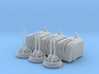1/150 French Navy 100mm/45 (3.9") CAD Mle 1937 x3 3d printed 