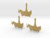 1/3900 QuD Frigate - Attack mode - 3 ships pack 3d printed 